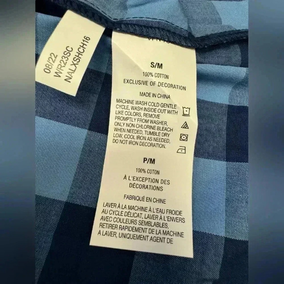 Nautica Sleepwear  NWT Belted Blue Plaid Robe Size Small-Med - Picture 9 of 9